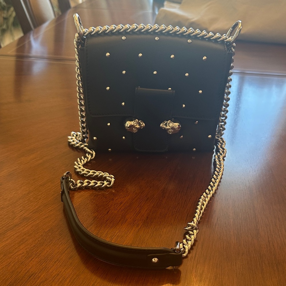 Alexander McQueen Authentic Elegant Black Studded Chain mini Bag. MINT CONDITION - Picture 2 of 13